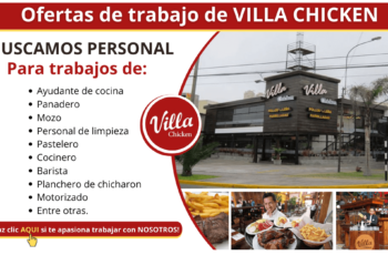 Villa Chicken busca personal para sus restaurantes