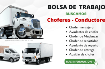 trabajo para choferes 2022