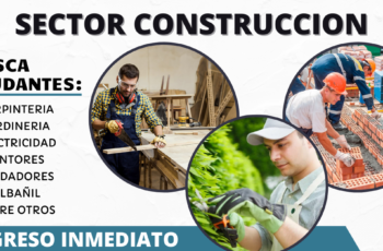 SECTOR CONSTRUCCION BUSCA AYUDANTES DE ALBAÑIL